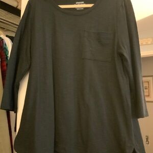 Chico’s 3/4 black knit top Tunic length